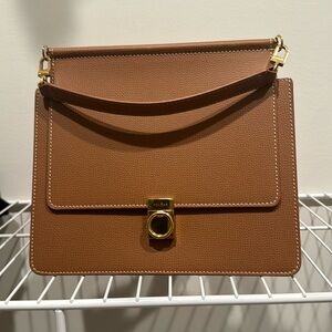 Polene Numero Sept Camel Textured Leather